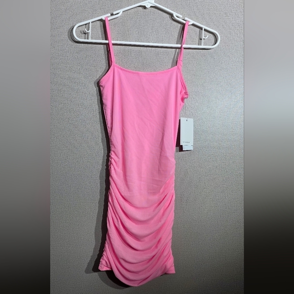 Katie J NYC One Shoulder Pink Dress